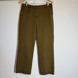 Women's Brooks Brothers‎ Caramel Wide Leg Straight Flat Front Pants Size 8